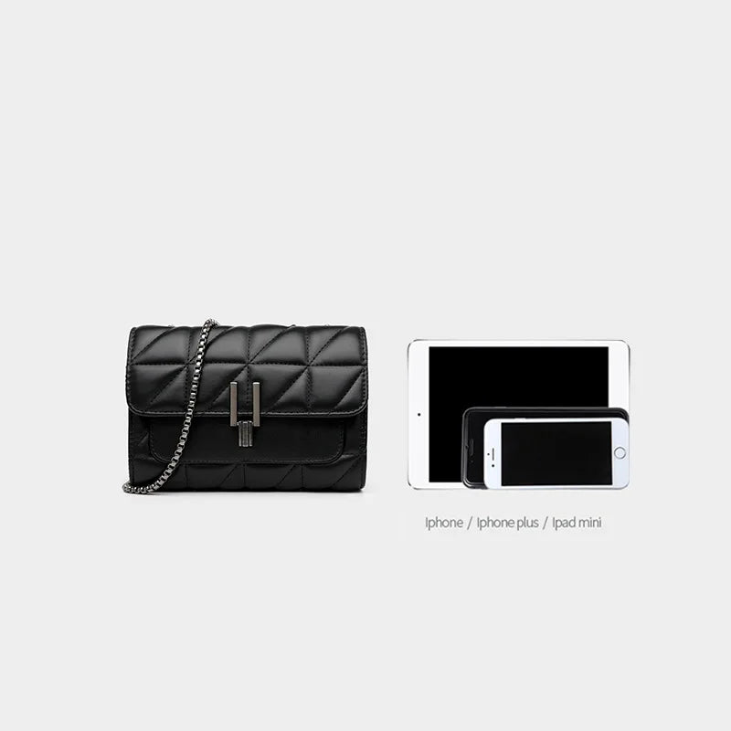 Bolsa Preta em Matelassê com Alça de Corrente Aliexpress
