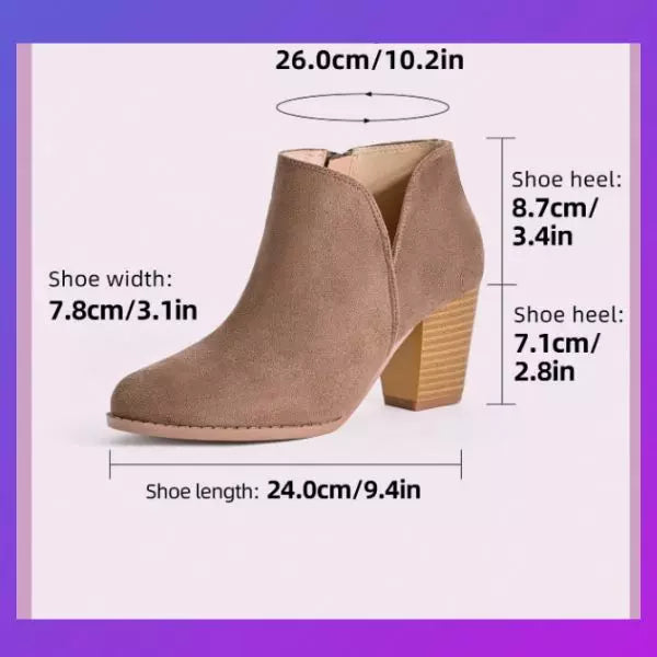 Bota Liverpool Street com Corte em V e Salto Shein