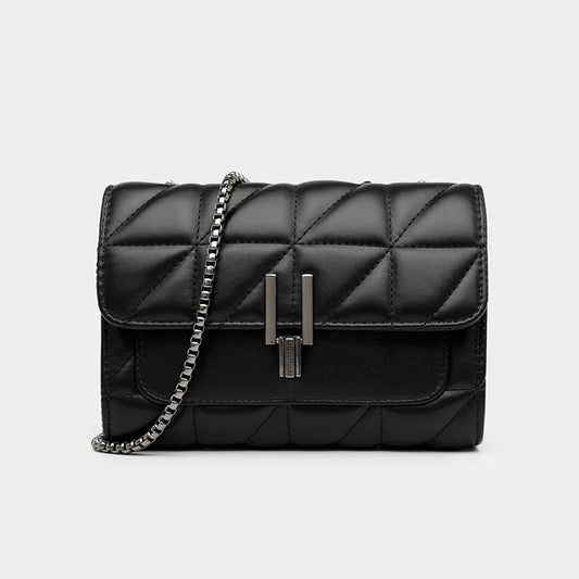 Bolsa Preta em Matelassê com Alça de Corrente Aliexpress