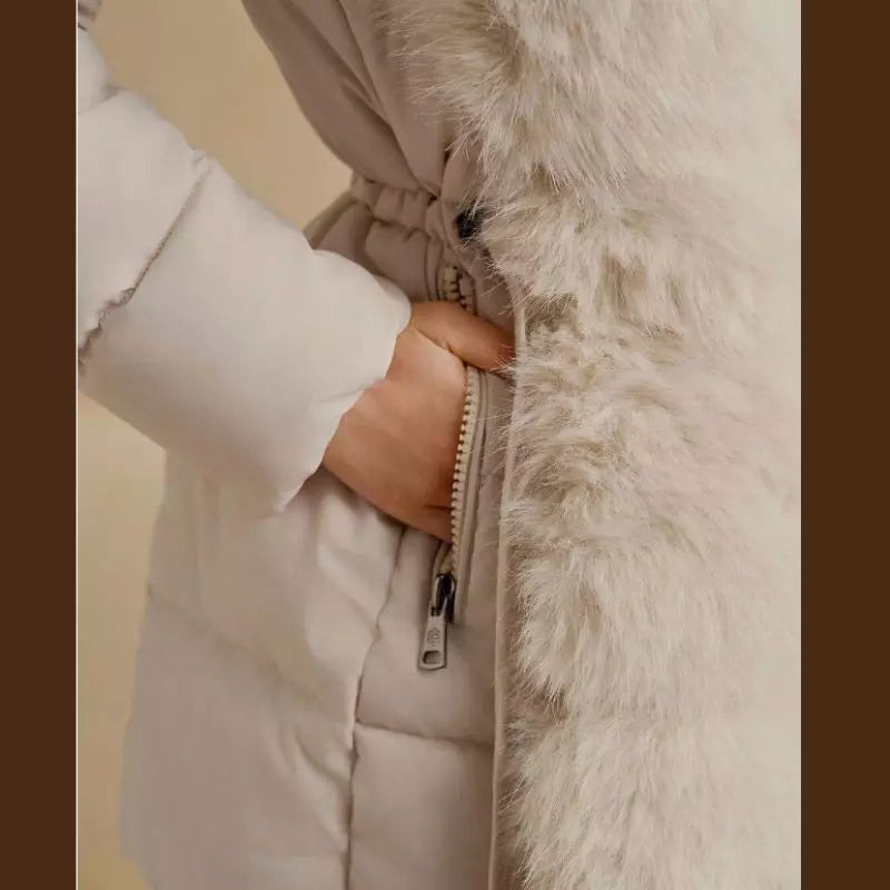 Casaco Puffer com Acabamento em Pelúcia Luxuosa Shein