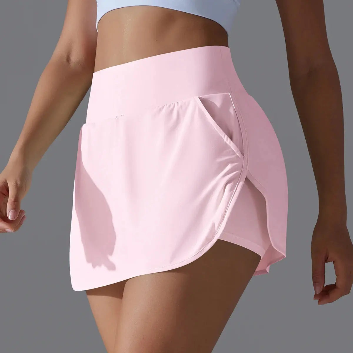 Women Gym Running Shorts Double Deck Quick Dry Gym Sport Shorts Fitness Jogging Workout Shorts With Pocket Sports Tight Short Labellezas.com
