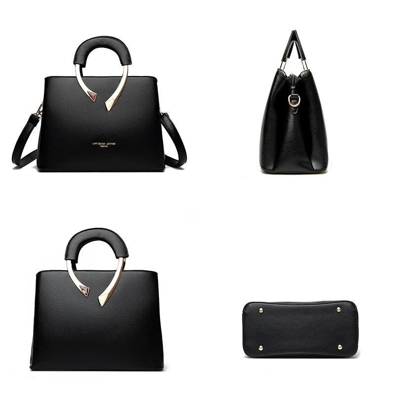 Luxury Handbags Women Bags Designer 3 Layers Soft Leather Shoulder Crossbody Sac Ladies Large Capacity Shopping Messenger Tote
