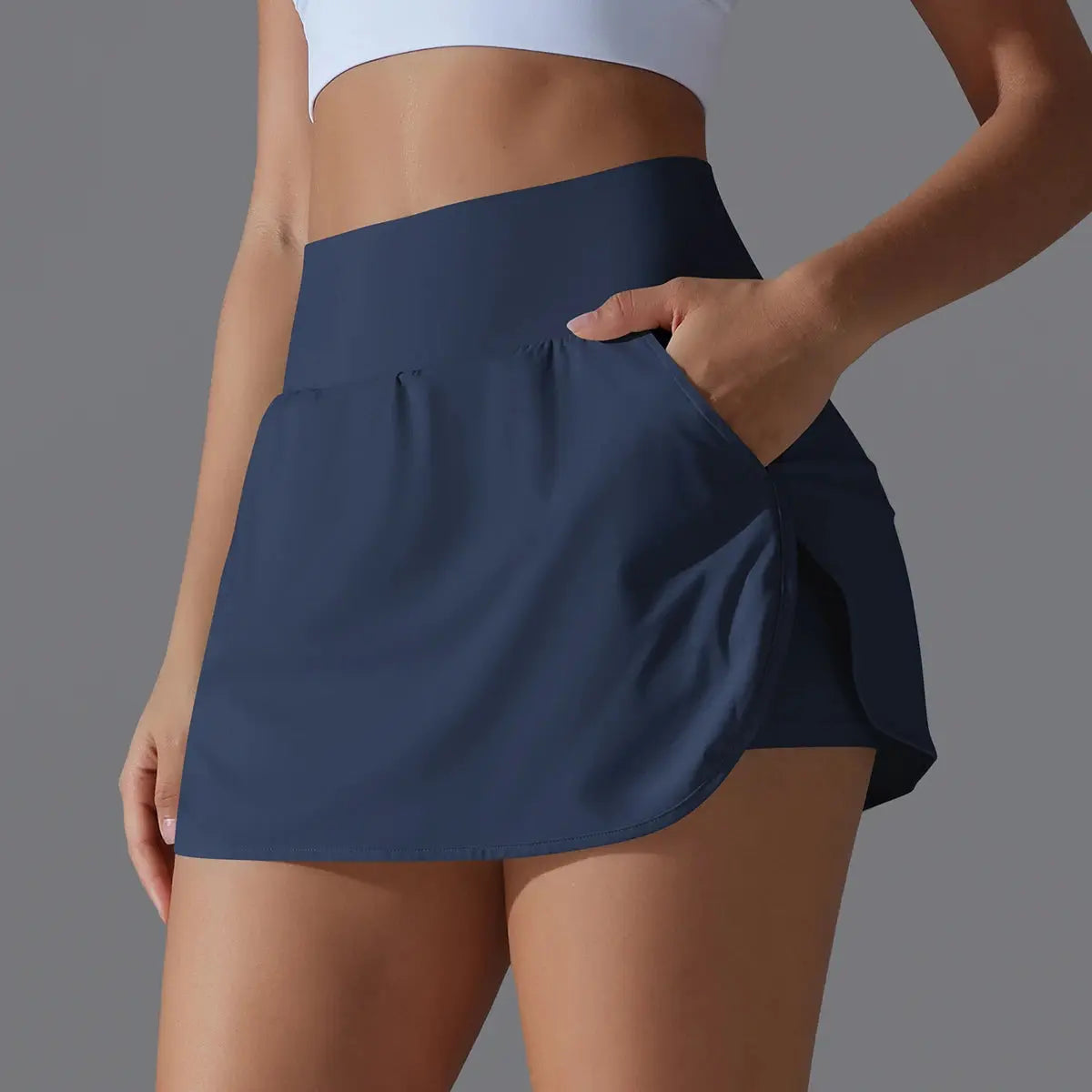Women Gym Running Shorts Double Deck Quick Dry Gym Sport Shorts Fitness Jogging Workout Shorts With Pocket Sports Tight Short Labellezas.com