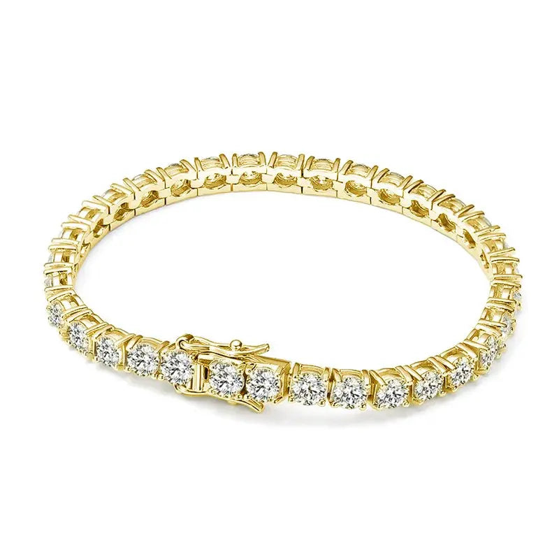 KNOBSPIN D VVS1 Moissanite Tennis Bracelet Original s925 Sterling Silver Plated 18k White Gold with GRA Bracelets for Women Man Labellezas.com