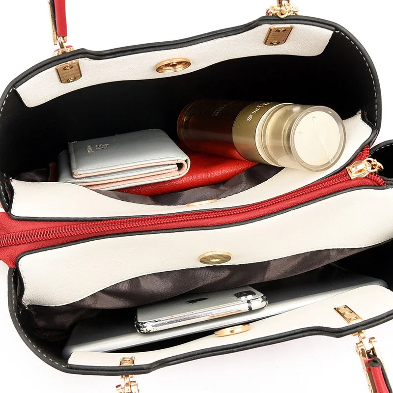 Bolsa Tote Preta com 3 Compartimentos Inteligentes Aliexpress