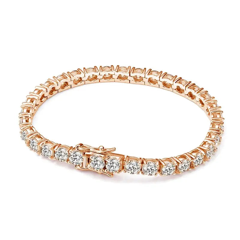 KNOBSPIN D VVS1 Moissanite Tennis Bracelet Original s925 Sterling Silver Plated 18k White Gold with GRA Bracelets for Women Man Labellezas.com