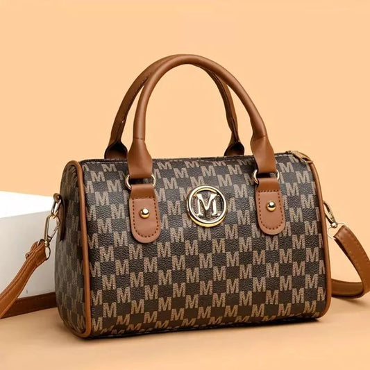 Bolsa Transversal Marron com Estampa de Monograma Aliexpress