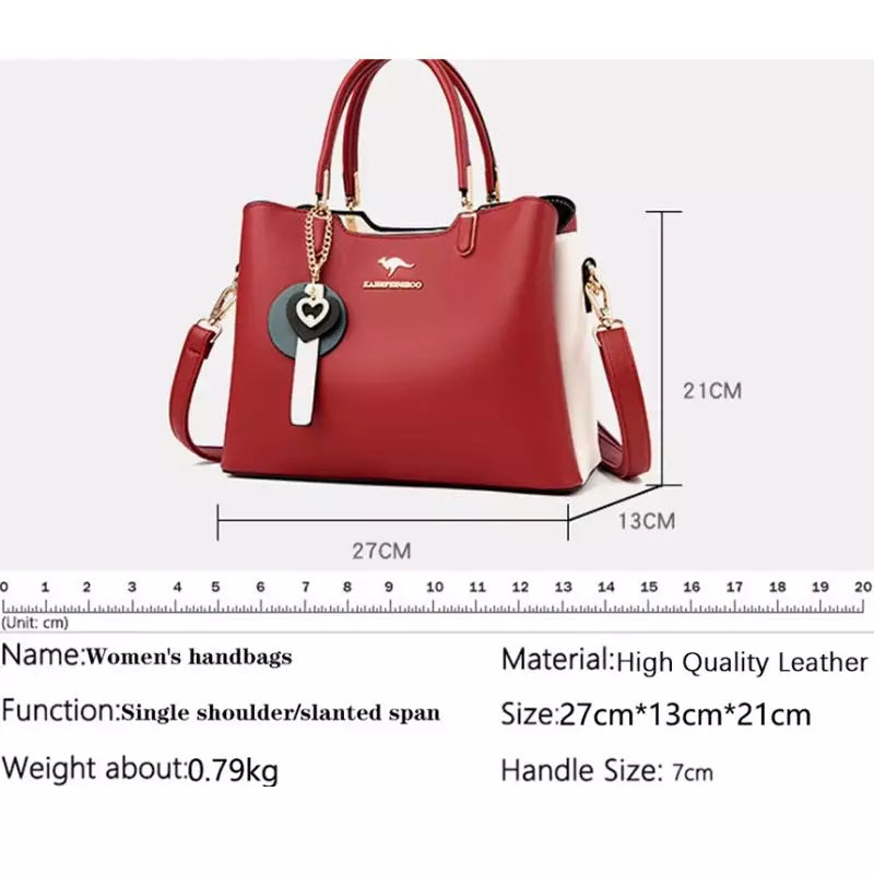 Crossbody Leather Wine Red