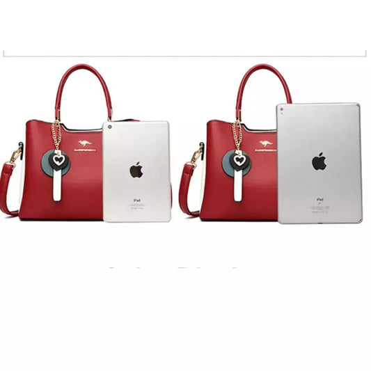 Bolsa Tote Vermelha com 3 Compartimentos Inteligentes Aliexpress