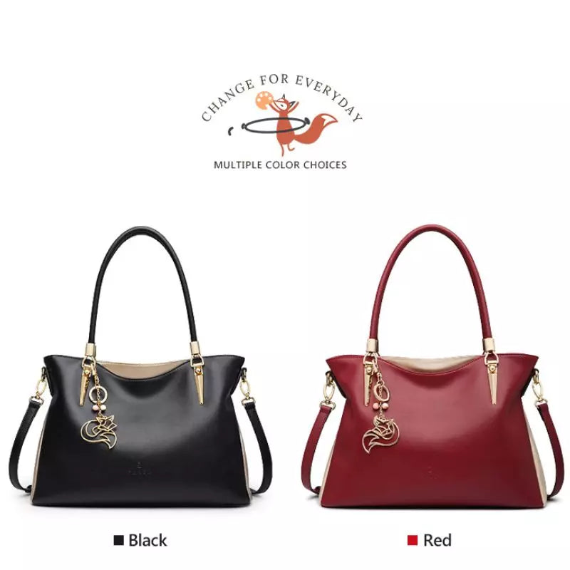Bolsa Tote Vermelha Foxer com Pingente Dourado Aliexpress