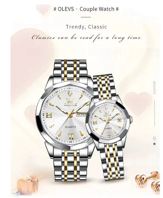 Watch-Olevs-Gold White-Relógio-04