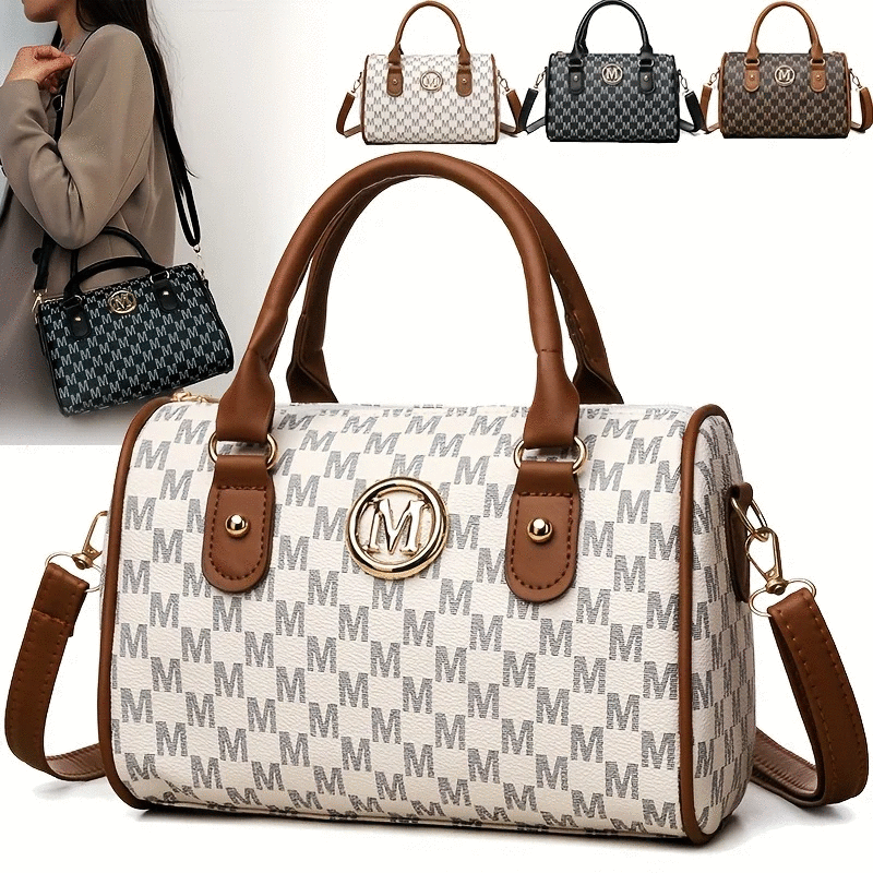 Bolsa Transversal Branca com Estampa Monograma Aliexpress