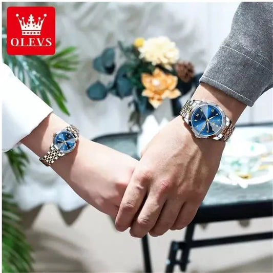 Women Watch Olevs Gold Blue Relógio 04 Aliexpress
