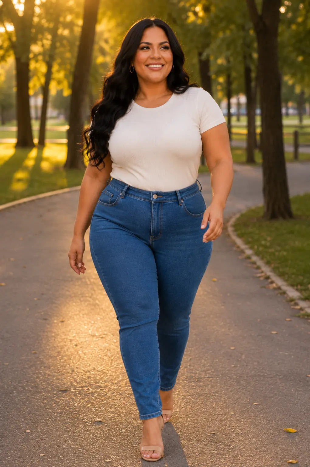 Calça Jeans Plus Size feminina com Modelagem Levanta Bumbum