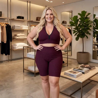 Conjunto Fitness Plus Size Zero Transparência Labellezas.com