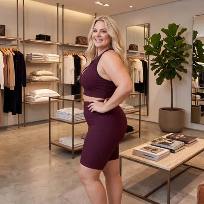 Conjunto Fitness Plus Size Zero Transparência Labellezas.com
