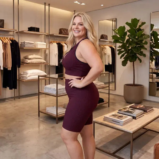 Conjunto Fitness Plus Size Zero Transparência Labellezas.com
