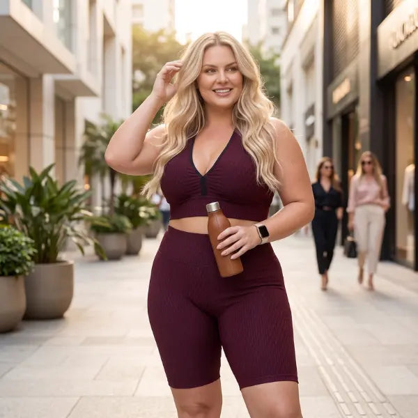 Conjunto Fitness Plus Size Zero Transparência Labellezas.com