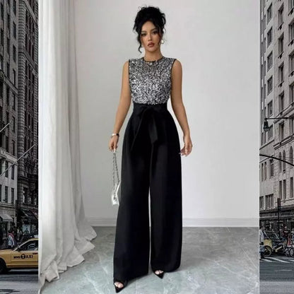 Jumpsuit Sequin Black Shein