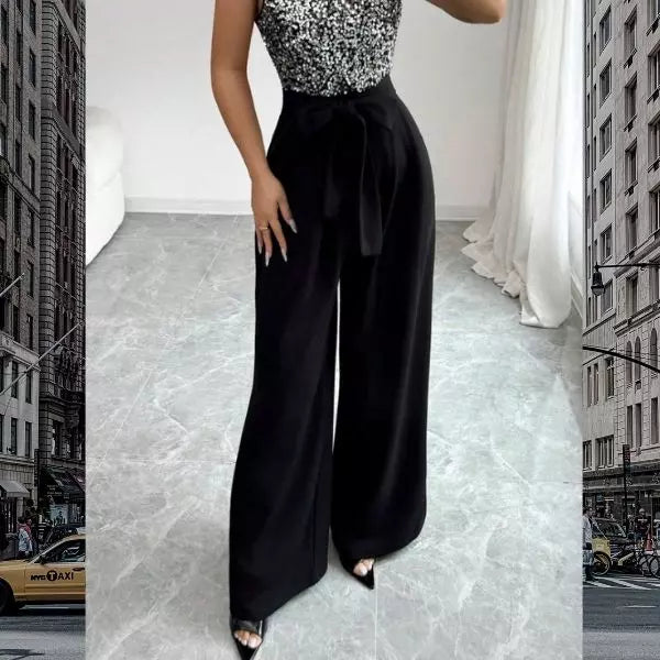 Jumpsuit Sequin Black Shein