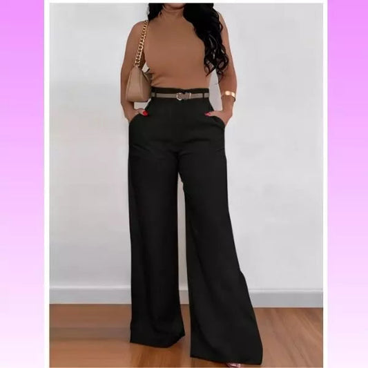 Pant Women Linen Black Anchose Shein