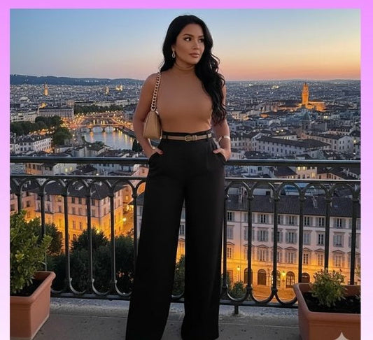 Pant Women Linen Black Anchose Shein