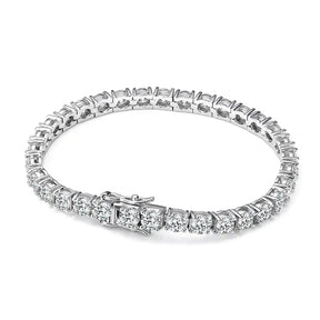 KNOBSPIN D VVS1 Moissanite Tennis Bracelet Original s925 Sterling Silver Plated 18k White Gold with GRA Bracelets for Women Man Labellezas.com