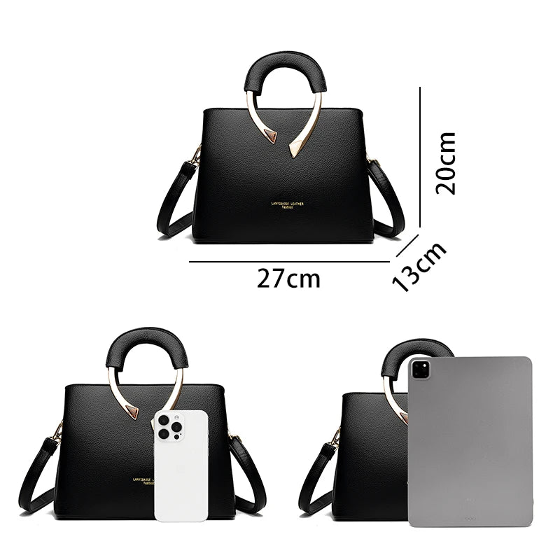 Luxury Handbags Women Bags Designer 3 Layers Soft Leather Shoulder Crossbody Sac Ladies Large Capacity Shopping Messenger Tote