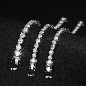 KNOBSPIN D VVS1 Moissanite Tennis Bracelet Original s925 Sterling Silver Plated 18k White Gold with GRA Bracelets for Women Man Labellezas.com