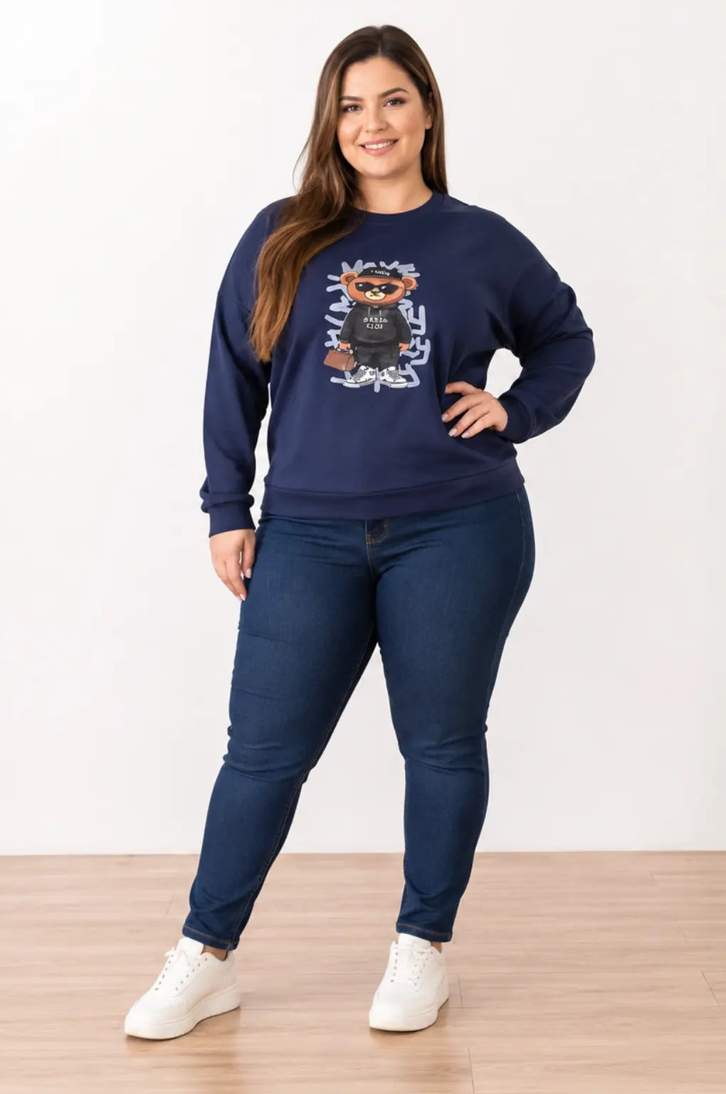 Blusão de Moletom Plus Size Branco Labellezas.com