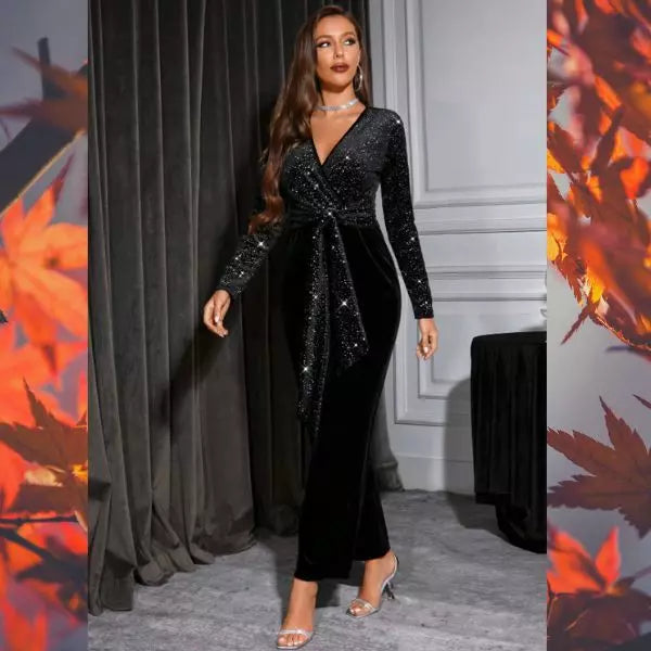 Jumpsuit in Velvet Chic Shein