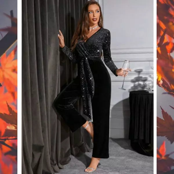 Jumpsuit in Velvet Chic Shein