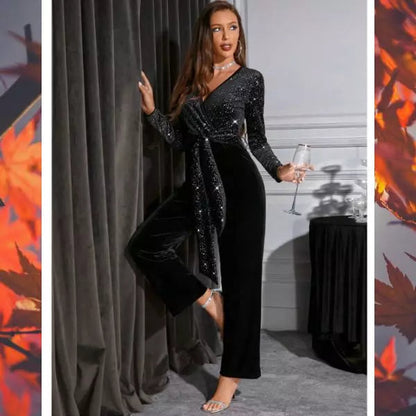 Jumpsuit in Velvet Chic Shein