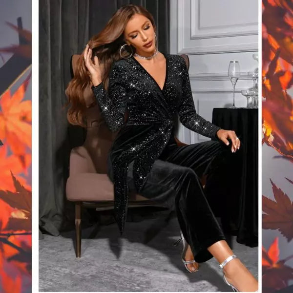 Jumpsuit in Velvet Chic Shein