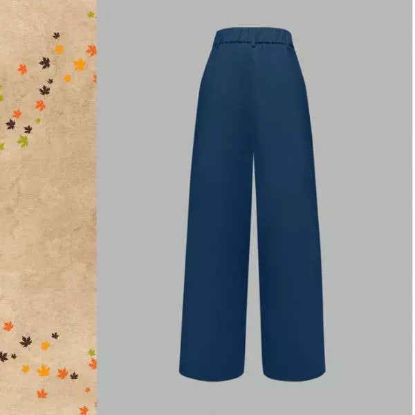 Pant Women Linen Blue Anchose Shein