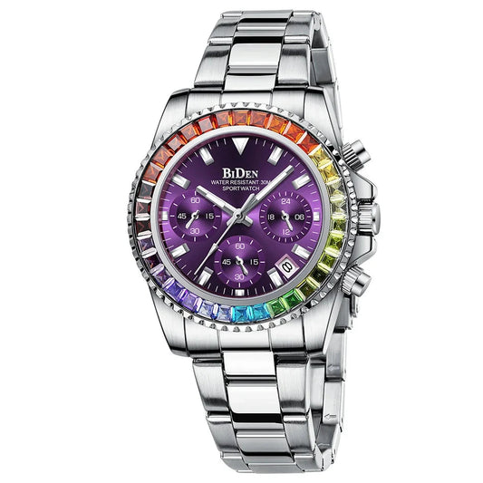 Purple Women's Watch BIDEN Relógio 01 Aliexpress PURPLE 