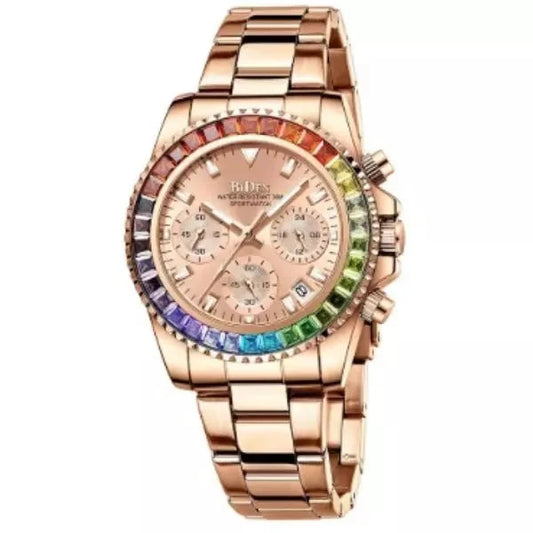 Rose-Gold-Women'-Watch-BIDEN Relógio-01