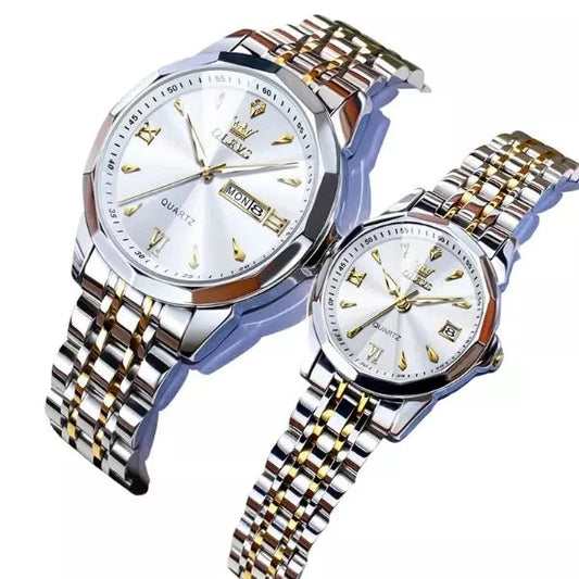 Watch Olevs Gold White Relógio 04 Aliexpress Gold White Couple 